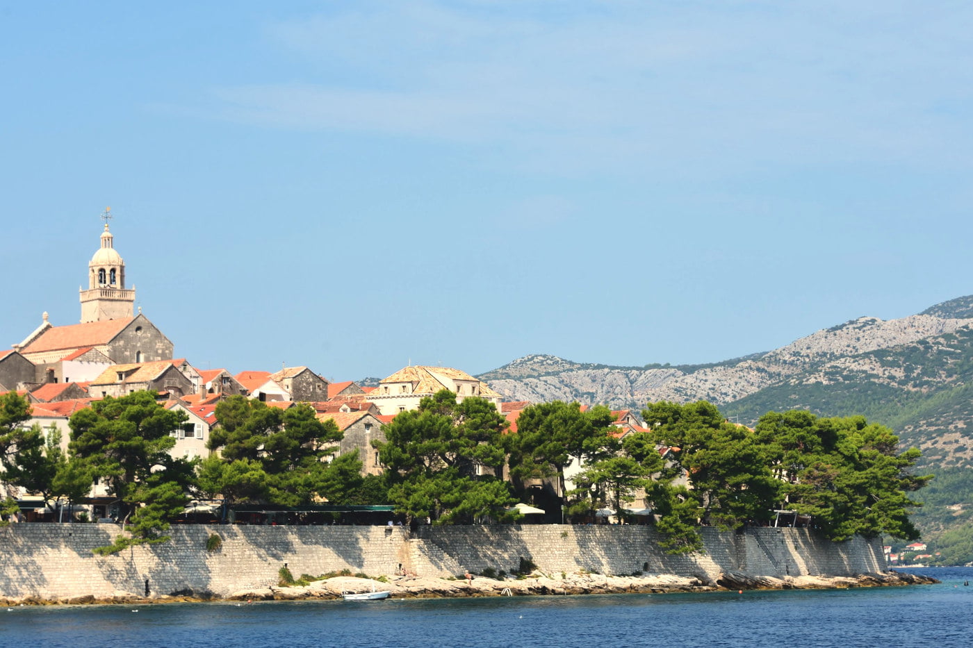 View of the island from the sea